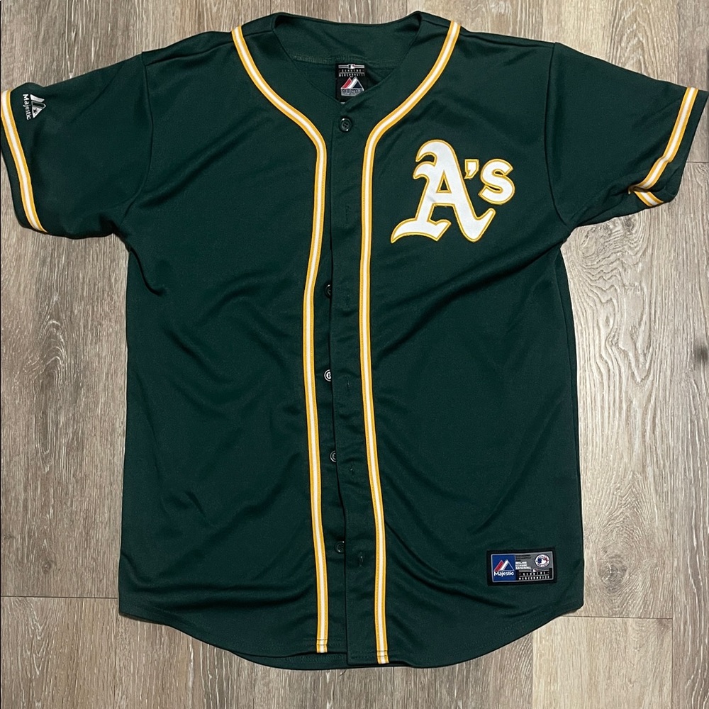 Kids A’s Green Baseball Jersey